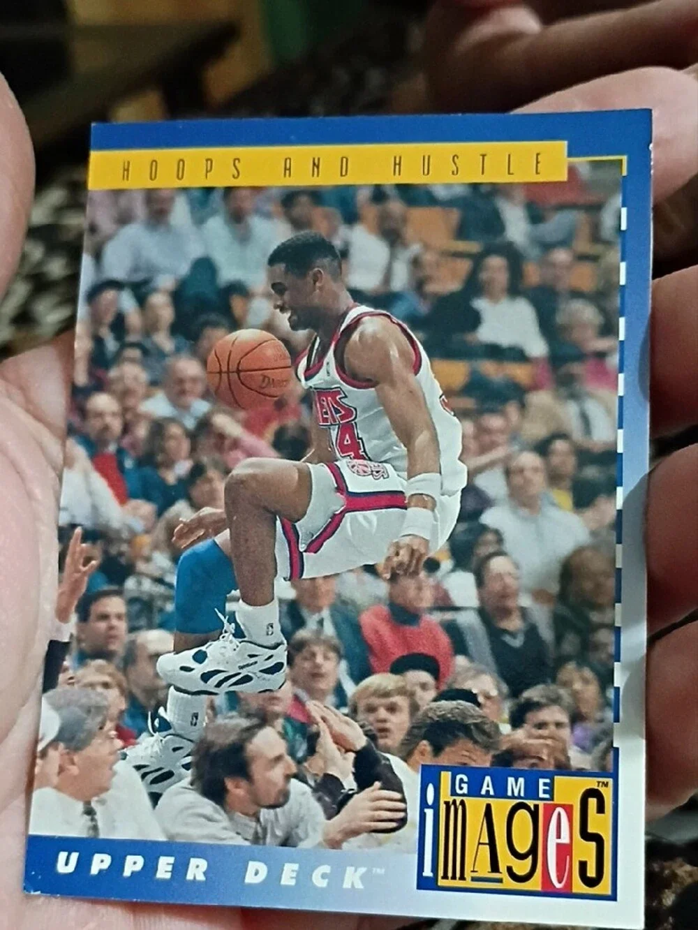 Upper Deck Hoops and Hustle Basketball Card - White/Red/Blue